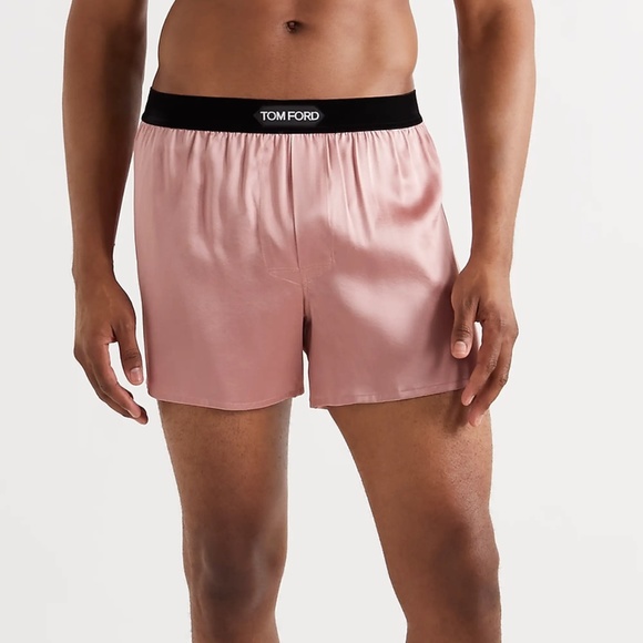Tom Ford Other - Tom Ford Velvet-Trimmed Stretch-Silk Satin Boxer Briefs